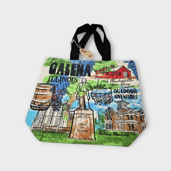 Art Studio Company Canvas Shopper Tote Galena Illinois Canvas Bag Reusable NEW - Picture 10 of 10